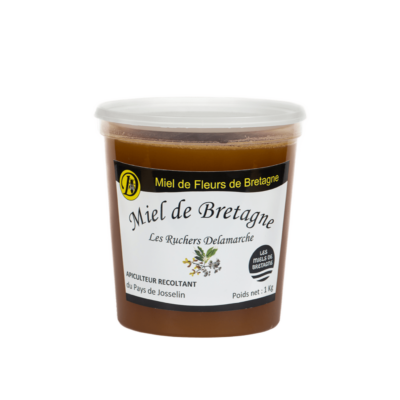 Pot 1kg miel de fleurs de Bretagne - Ruchers Delamarche
