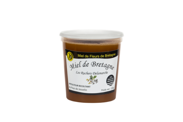 Pot 1kg miel de fleurs de Bretagne - Ruchers Delamarche