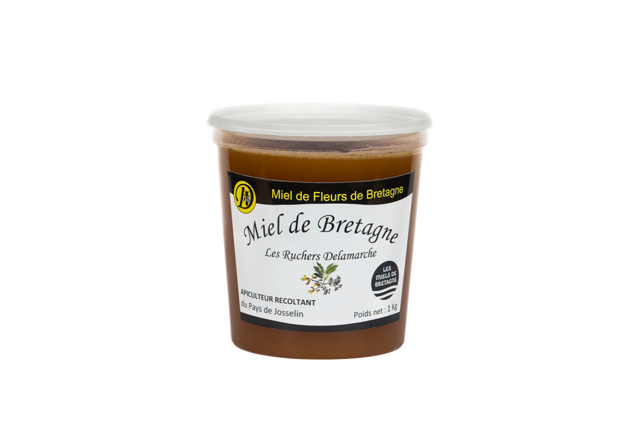 Pot 1kg miel de fleurs de Bretagne - Ruchers Delamarche