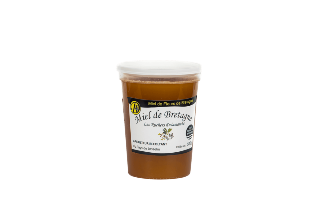 Pot 500g miel de fleurs de Bretagne - Ruchers Delamarche