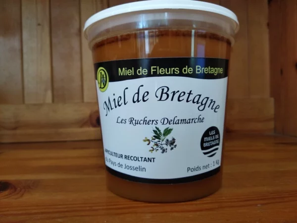 Pot 1kg miel de fleurs de Bretagne