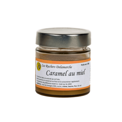 Pot en verre 200g de caramel au miel artisanal - Ruchers Delamarche